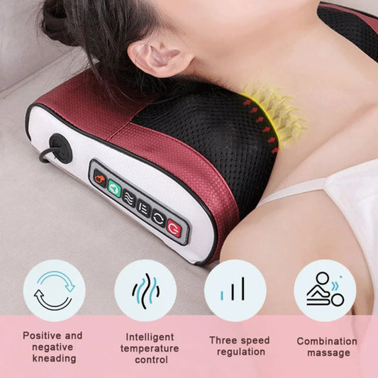 4 Key Smart Cervical Neck Shoulder Electric Waist Back Shiatsu Massage Pillow Heated Car Seat Massage Neck and Shoulder Massager eprolo
