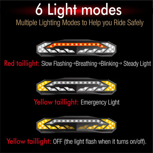 Bike Alarm Tail Light with Turn Signals Multifunctional Waterproof USB Rechargeable Electric Bell Bicycle Lamp Bike Rear Light eprolo