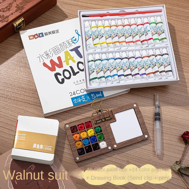 Mini Watercolor Paint Set with Small Drawing Book for Kids and Primary School Students, Portable Sketchbook and Art Kit eprolo