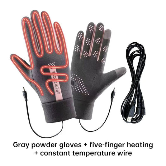 USB Rechargeable Heated Gloves with Adjustable Temperature, Anti-Slip & Touchscreen for Winter Sports eprolo