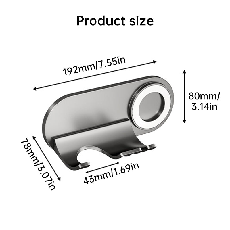 No - drill Magnetic Hair Dryer Wall Mount. Synthetic plastic, for Dyson/Leihen/Kexi. Colors: gray & white eprolo