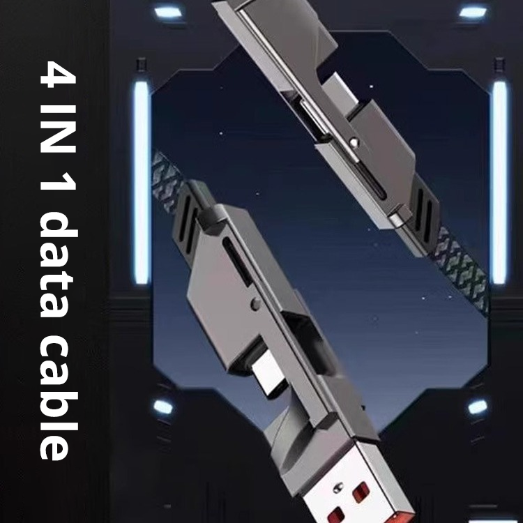 Factory 4-in-1 Cable, Dual USB-C to Lightning, 2-in-1 PD Fast Charging 100W, Type-C to Lightning Dual USB eprolo