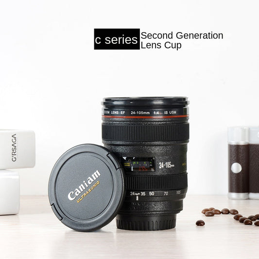 DSLR lens cup stainless steel water cup office coffee cup eprolo