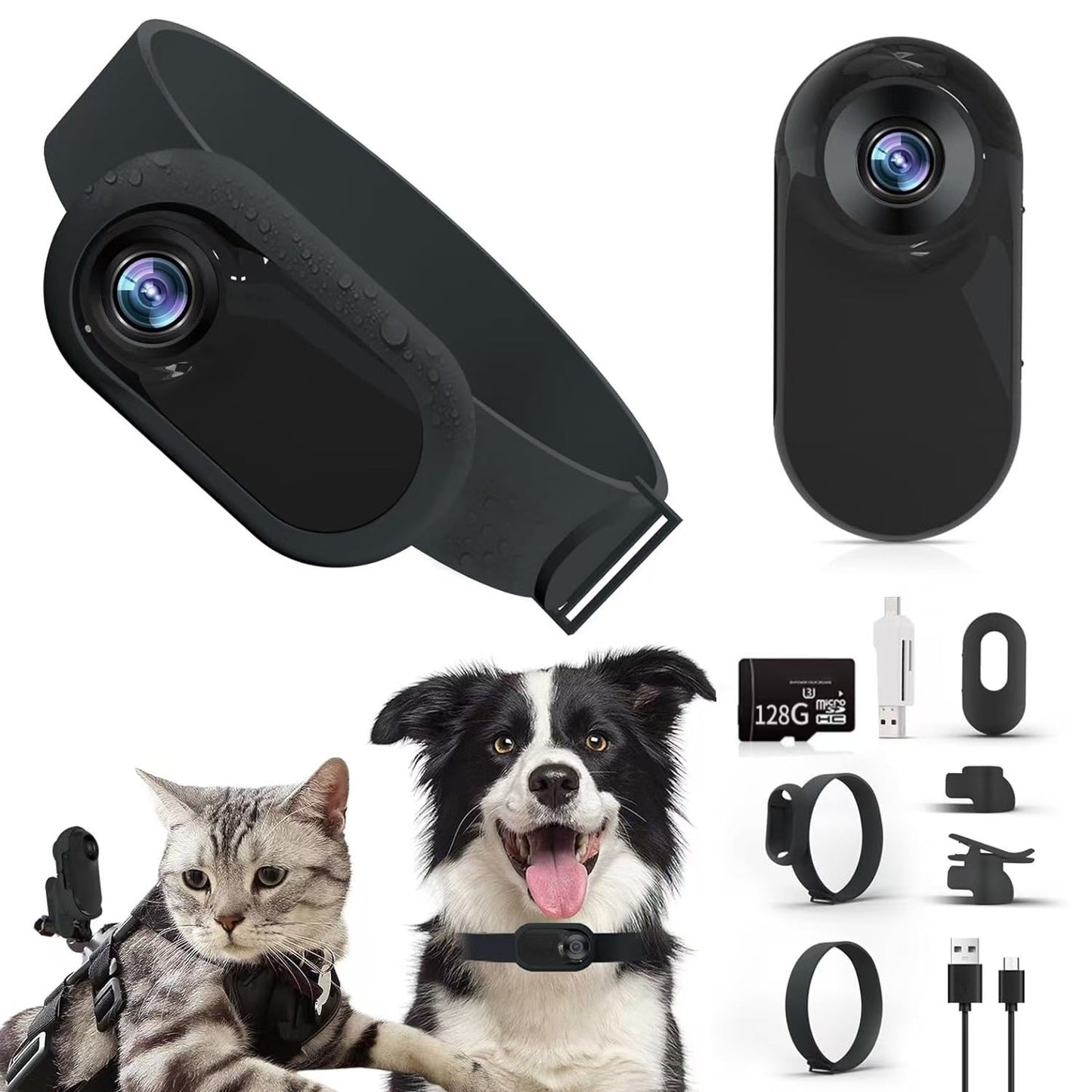 Portable Camera Magnetic Collar Clip Thumb Sports Camera HD Outdoor Pet Camera Portable Cycling Recorder eprolo