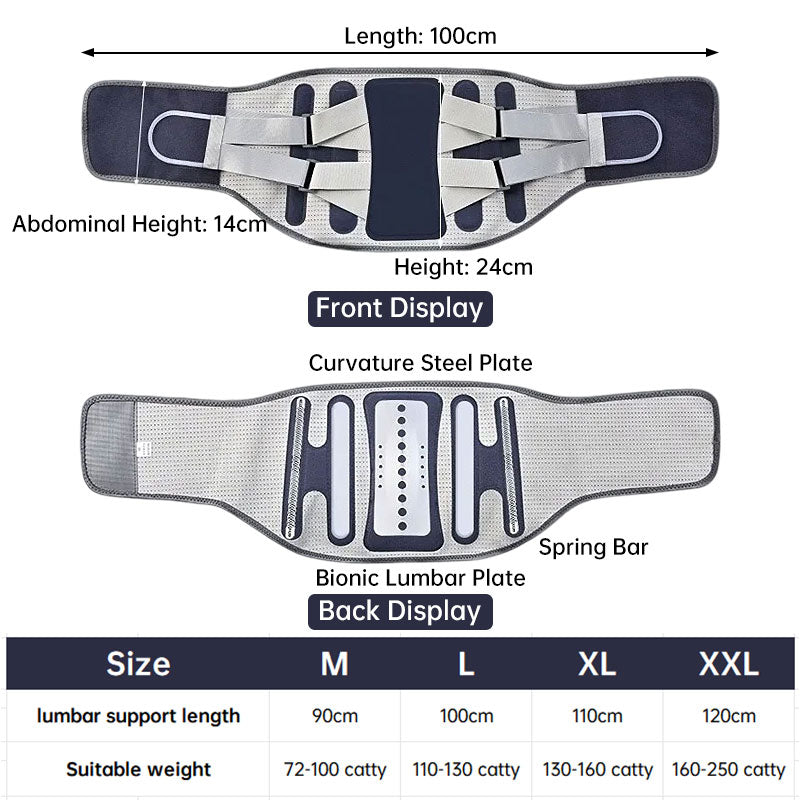 Adjustable Back Support Belt - Pain Relief for Men & Women, Sciatica, Scoliosis, Herniated Disc, Posture Corrector eprolo