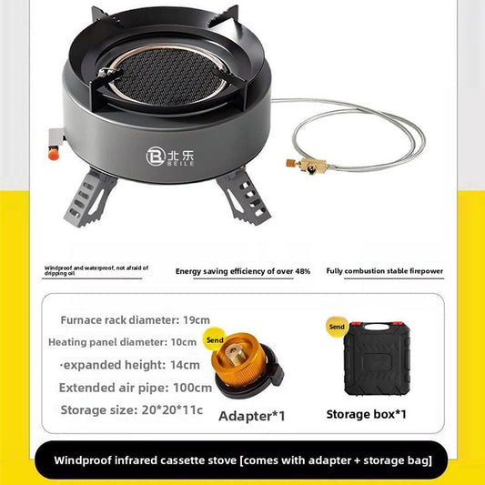 New Explorer 4000W infrared camping stove: portable, windproof, with electronic ignition for outdoor cooking. eprolo