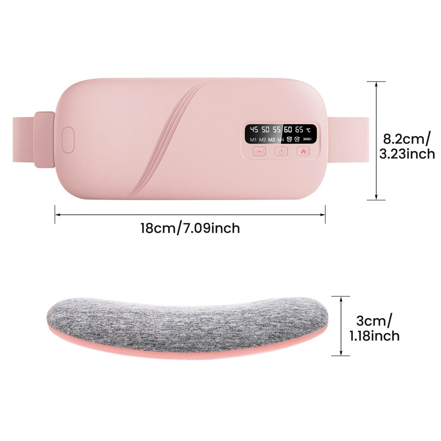 Wireless Heat Therapy Massage Belt for Women - Menstrual Pain Relief & Abdominal Massage Device eprolo