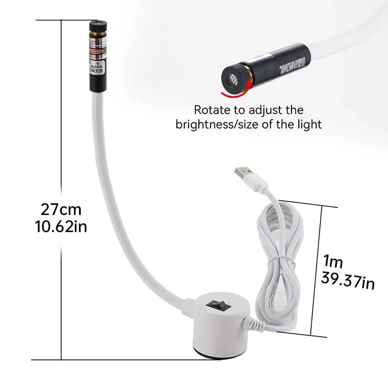 Polyester-Body Alignment Guide Light | Hands-Free Magnetic USB Lamp for Straight/Cross Line Projection eprolo