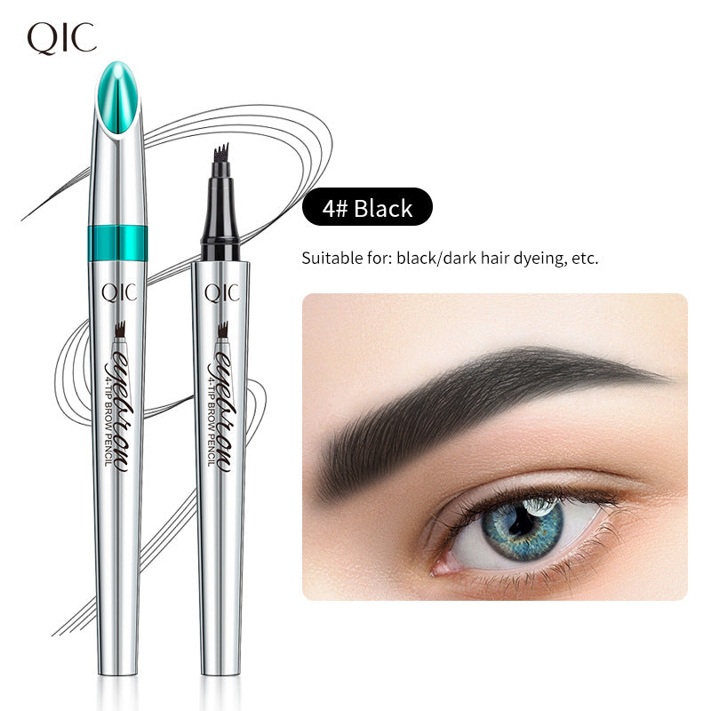 Imitation wild eyebrow waterproof and non smudging four claw forked liquid eyebrow pencil eprolo