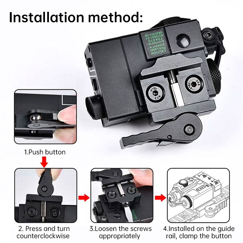 MINI-A2 PEQ15 Laser & IR Tactical Light - 20MM Picatinny Rail Mount, Red/Green Sight for M300/M600 eprolo