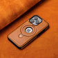 Suitable for Apple 16Promax phone case leather magnetic bracket iPhone 15 anti drop protective case eprolo