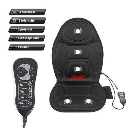 Multi-Function Whole Body Home Car Air Vibrator Shiatsu Electric Heating Massage Mattress Massage Seat Cushion eprolo