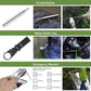 Military-grade outdoor travel survival kit with mini camping tools, emergency bracelet, whistle, blanket and knife. eprolo