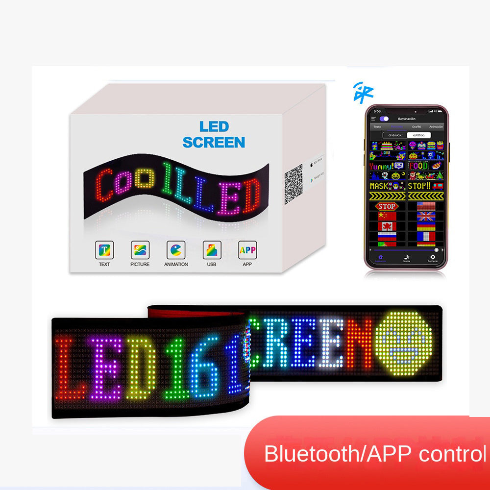 Flexible LED Advertising Screen LED Soft Panel APP Bluetooth Car Display eprolo