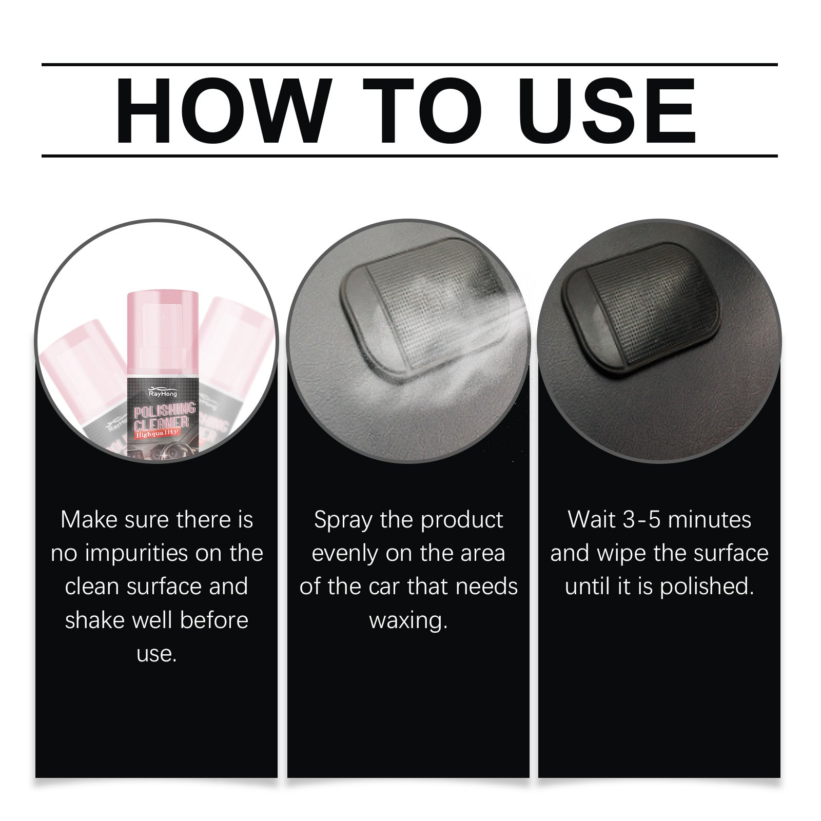 Rayhong Automotive Interior Polishing Agent, Automotive Leather Interior Maintenance, Cleaning, Care, Polishing And Refurbishment Agent eprolo