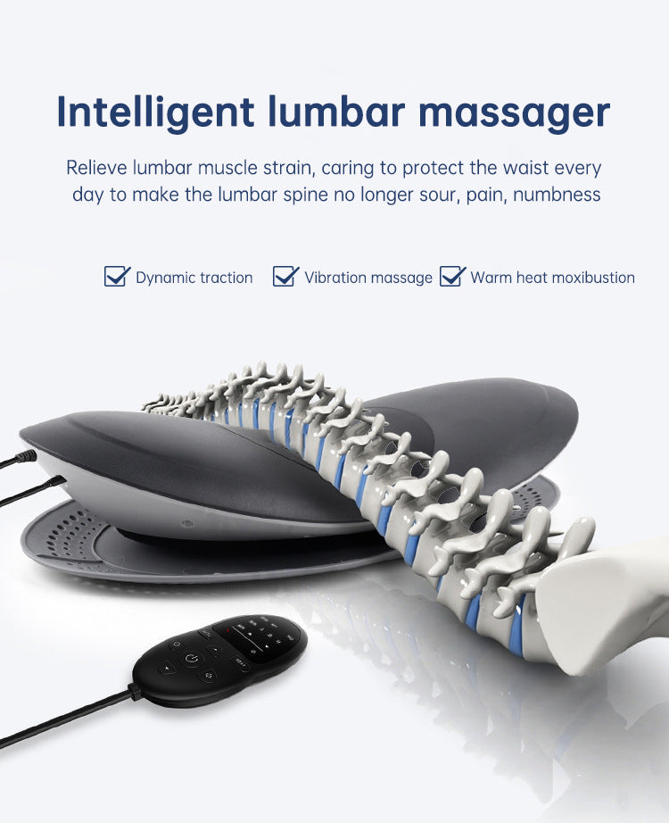 Waist Massager Lumbar Traction Inflatable Hot Compress Back Cervical Stretcher Massage Air Pressure Reduce Relief Pain eprolo
