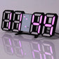 3D LED Digital Alarm Clock with Colorful Display, 12/24 Hour Format for Office, Living Room, Bedroom, Kitchen eprolo