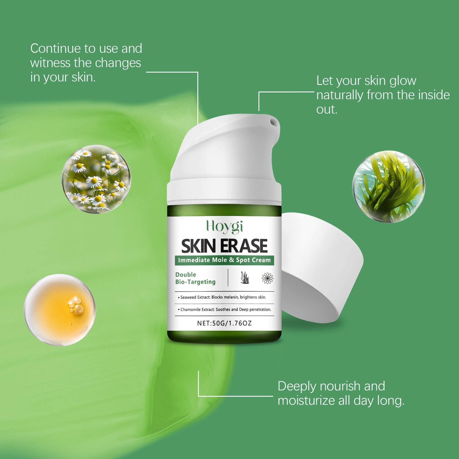 Hoygi Brightening Moisturizer, Soothes, Hydrates And Improves Skin Dullness Multi-Effect Daily Portable Set eprolo