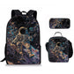 Astronaut Space Character Anime Style 3-Piece Set Backpack Lunch Bag Pencil Case Student Organizer Casual Fashion eprolo