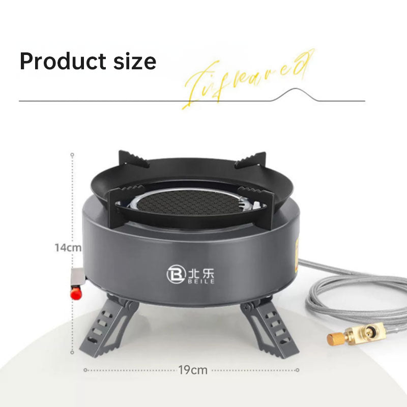 New Explorer 4000W infrared camping stove: portable, windproof, with electronic ignition for outdoor cooking. eprolo