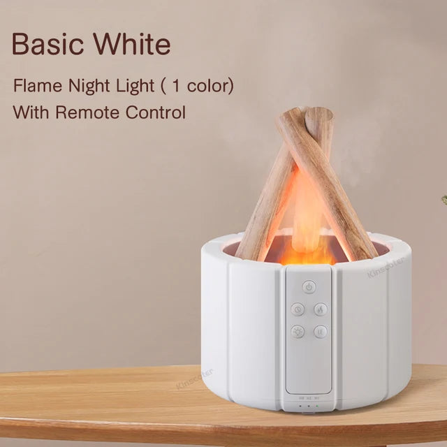 Simulated Flame Aroma Diffuser Bonfire Air Humidifier Ultrasonic Cool Mist Maker Fogger LED Essential Oil Lamp Difusor eprolo