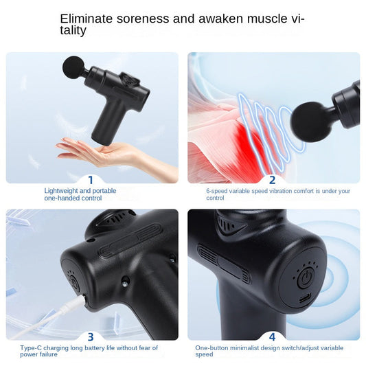 Home Use Muscle Massage Gun, Electric Massager for Women, USB Rechargeable Mini Massage Gun for Muscle Relief eprolo