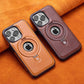 Suitable for Apple 16Promax phone case leather magnetic bracket iPhone 15 anti drop protective case eprolo