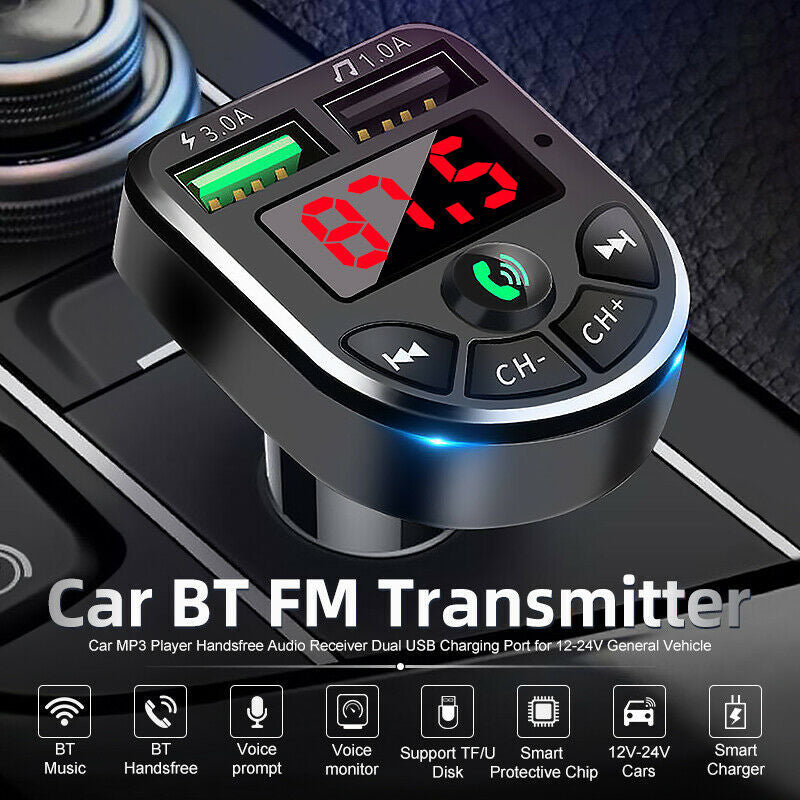 Car mp3 BTE5 Bluetooth Receiver E5 Car MP3 FM Transmitter Hands-free Call eprolo