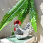 Ornamental Chicken Sculpture with Mirror Tiles eprolo