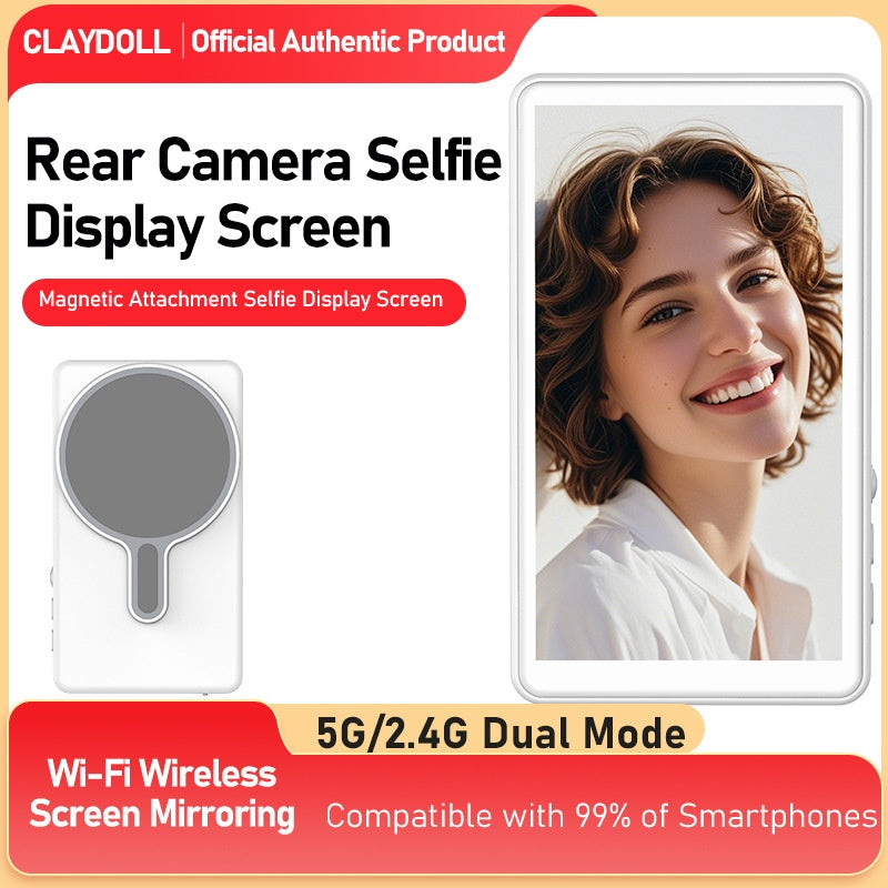 Wireless Screen Mirroring Device for Selfie and Live Streaming with Rear Camera Functionality eprolo