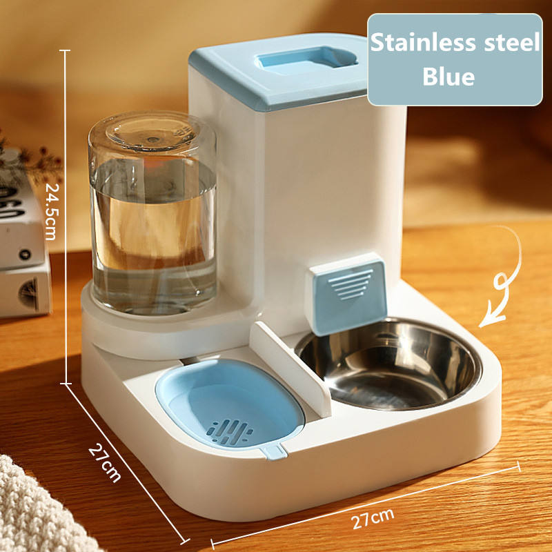 Automatic Cat Feeder Pet Bowls Dispenser Stainless Steel Bowls Cat Dog Pet Feeder Automatic eprolo