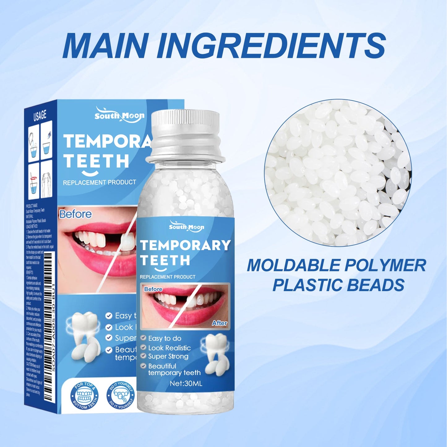 Solid Dental Glue Modification Teeth Temporary Filling Holes Filling Glue Prosthetic Dental Glue eprolo