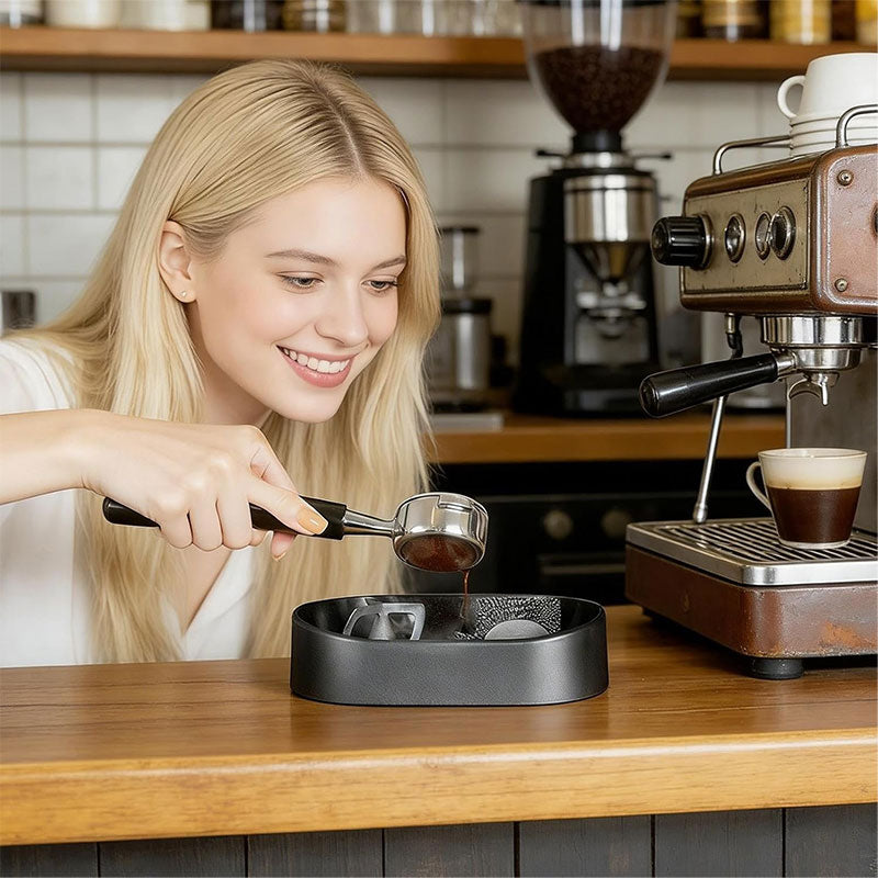 Coffee Portafilter Cleaning Kit - Machine Brush & Stand Set for Espresso, Wine Barrel, Bar & Stainless Steel Kitchen Tools eprolo