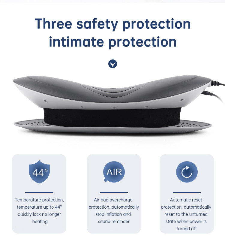 Waist Massager Lumbar Traction Inflatable Hot Compress Back Cervical Stretcher Massage Air Pressure Reduce Relief Pain eprolo