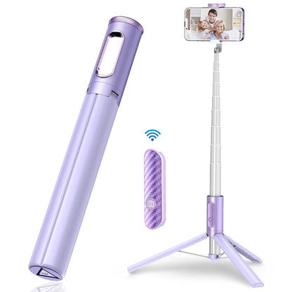 New 150cm Long Selfie Stick Tripod Carbon Fiber Plastic Detachable Remote Control AB202 Max Phone Compatibility Rotatable eprolo