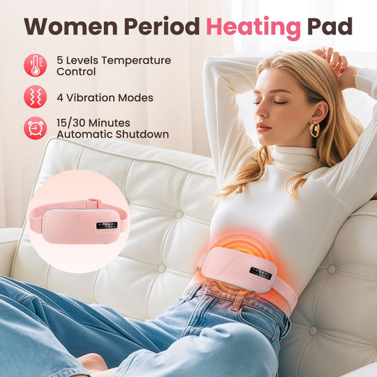 Wireless Heat Therapy Massage Belt for Women - Menstrual Pain Relief &amp; Abdominal Massage Device eprolo
