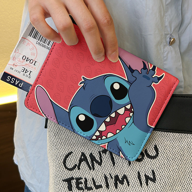 Interstellar Baby Stitch Cartoon Passport Clip Document Pack Protective Cover Multi functional Card Pack eprolo