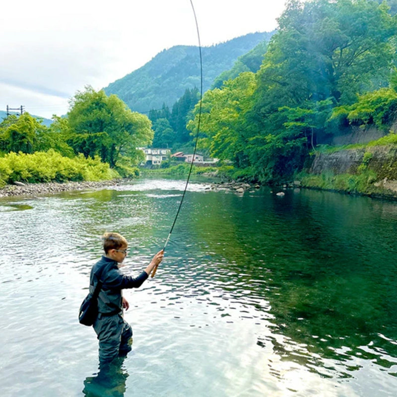 26cm ultra-short portable telescopic fishing rod, carbon fiber material, micro guide rings, ultra-light and durable. eprolo