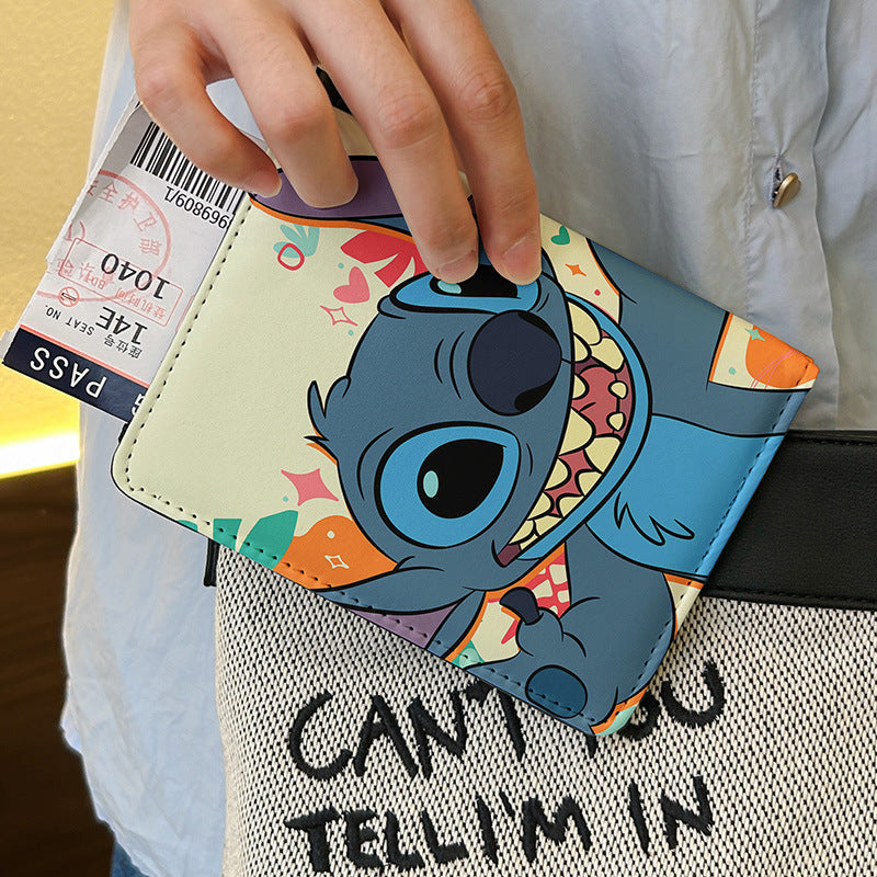 Interstellar Baby Stitch Cartoon Passport Clip Document Pack Protective Cover Multi functional Card Pack eprolo
