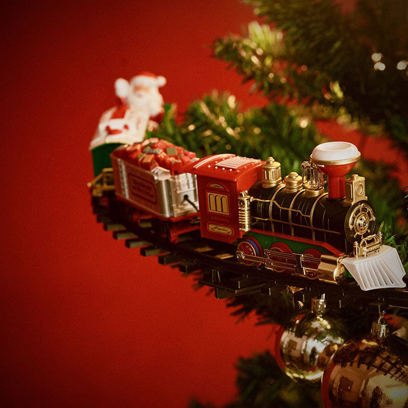2025 Christmas Train & Tree Decor Set - Track Train with Music, Santa Theme, Kids Gift eprolo