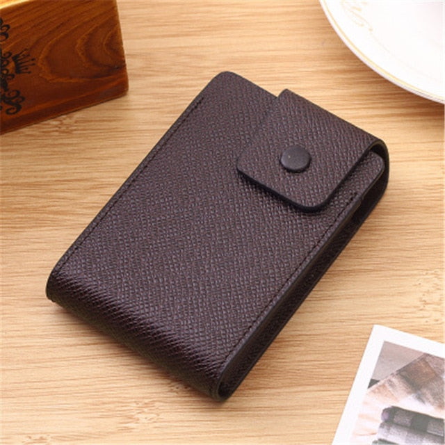 Multi-Function Pocket Storage Bag Organizer Mini Card Wallet Holder For Mens Womens PU Leather Coin Purse Bag 10 Card Slots eprolo