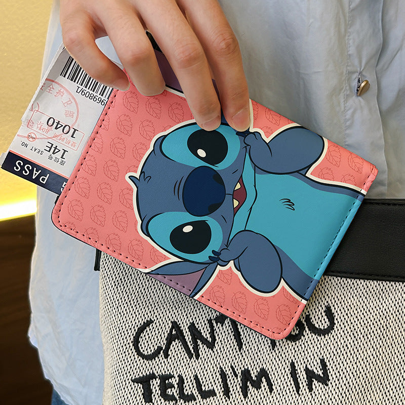 Interstellar Baby Stitch Cartoon Passport Clip Document Pack Protective Cover Multi functional Card Pack eprolo