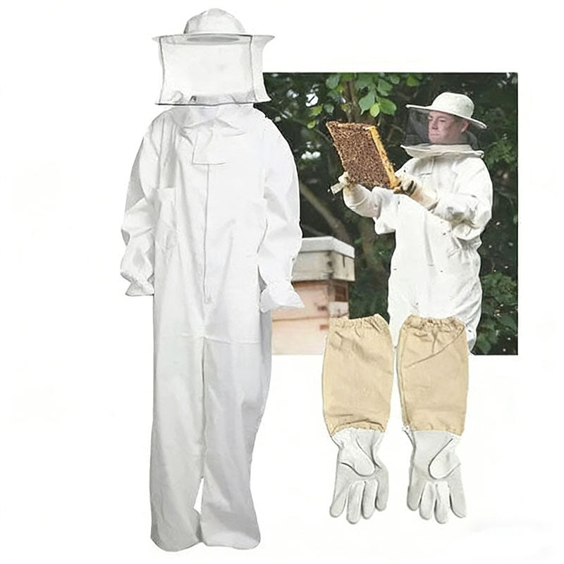 Bee Suit Professional Beekeeping, Anti-Bee Ventilated Full Body Suit with Veil Hat, Elastic Cuffs Beekeeper Protective Wear eprolo
