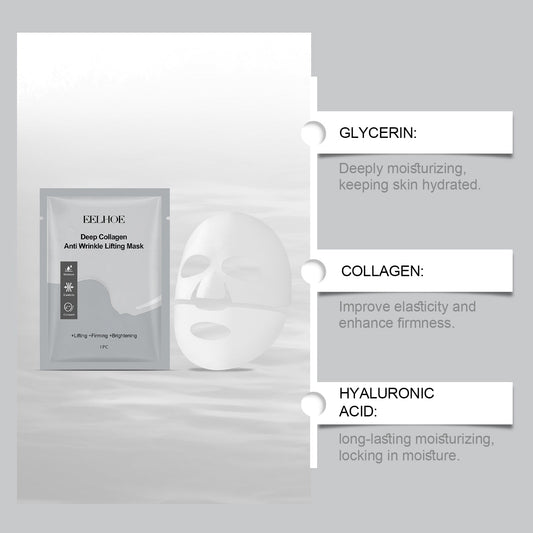 EELHOE Collagen Mask (Bag) Hydrating, Rejuvenating, Firming, Brightening, Moisturizing, Nourishing And Gentle Care Mask eprolo
