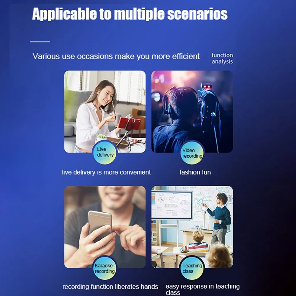 Wireless K35 Lavalier Lapel Microphone Omnidirectional Bluetooth 5.3 K35 Condenser Mic Noise Reduction Professional eprolo