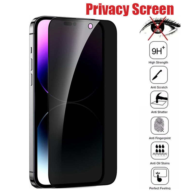 1-4Pcs Anti-spy Tempered Glass for IPhone 15 14 13 12 11Pro Max Full Cover Privacy Screen Protector For iPhone X XS Max XR Glass eprolo