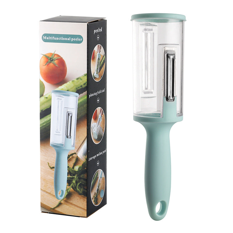 Multifunctional Peeler With Storage Box The Ultimate Solution For Peeling Vegetables, Fruits, And Scaling Fish eprolo