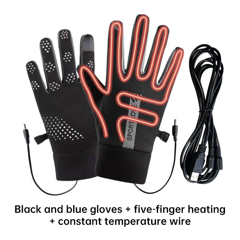 USB Rechargeable Heated Gloves with Adjustable Temperature, Anti-Slip & Touchscreen for Winter Sports eprolo