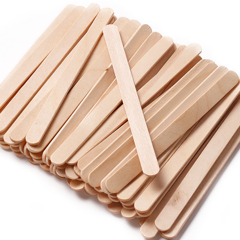 100-Piece Bag of Disposable Wooden Sticks for Hair Removal Waxing and Scraping Tools eprolo
