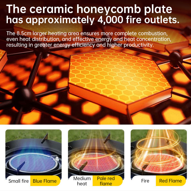 New Explorer 4000W infrared camping stove: portable, windproof, with electronic ignition for outdoor cooking. eprolo